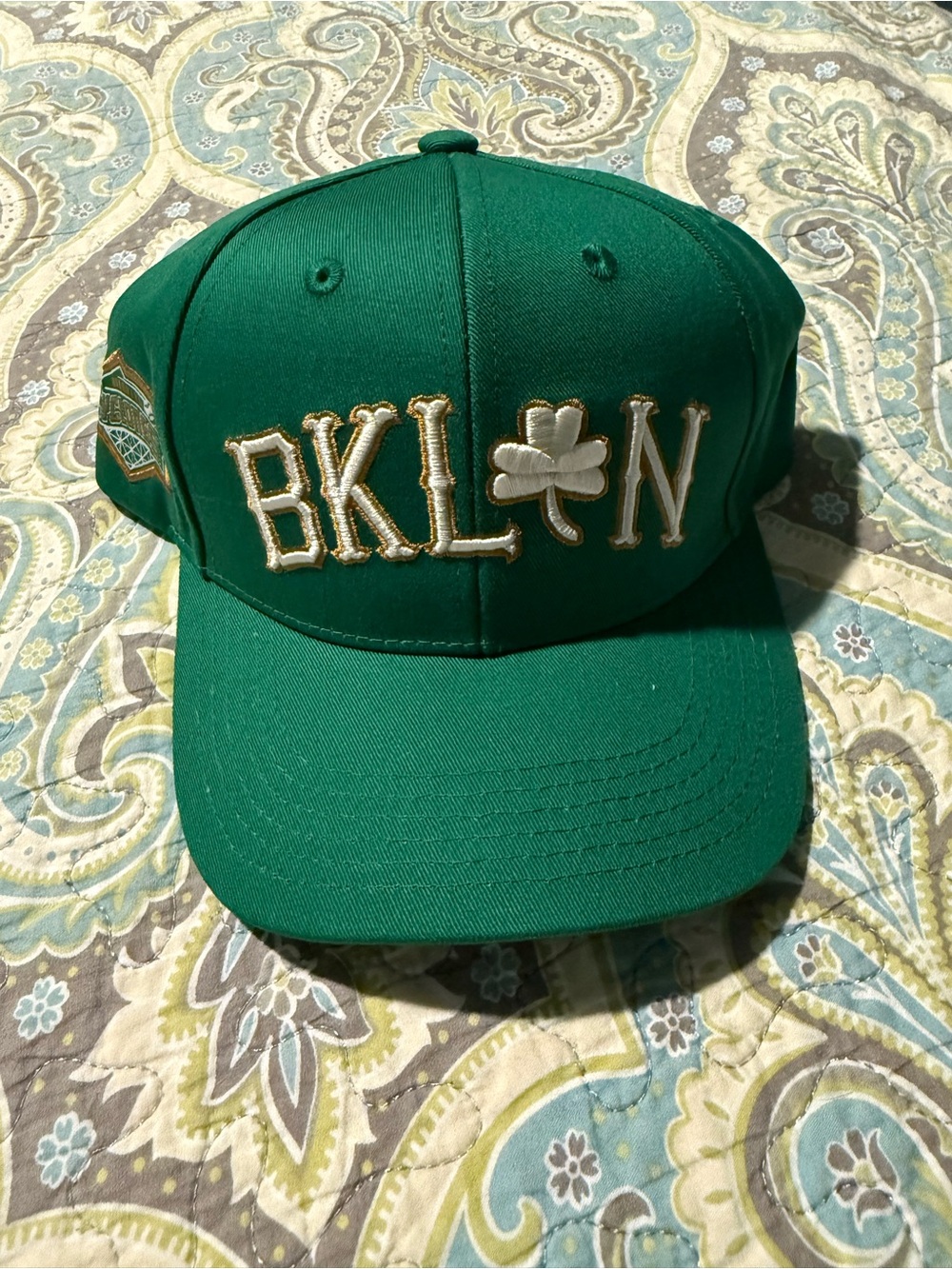 Baseball Cap with BKLYN Shamrock Design